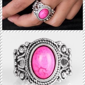 paparazzi Jewelry - New - Pink Stretch Ring paparazzi Jewelry - New - Pink Stretch Ring